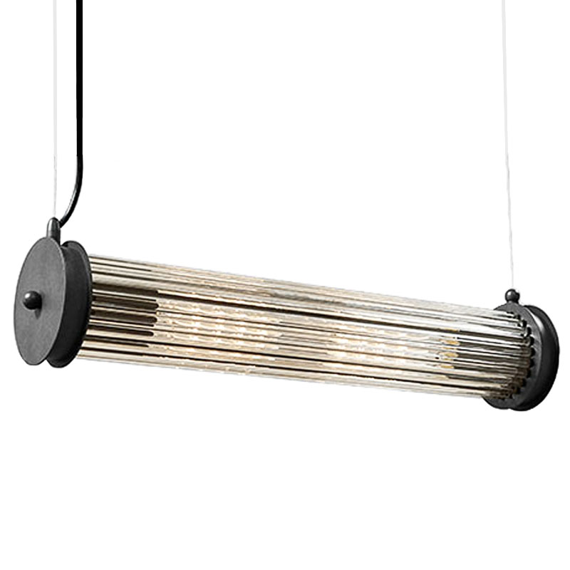 Подвесной светильник Glass TUBE Pendant Black Черный Прозрачный Подвесной светильник Glass TUBE Pendant Black Черный Прозрачный в Волгограде | Loft Concept
