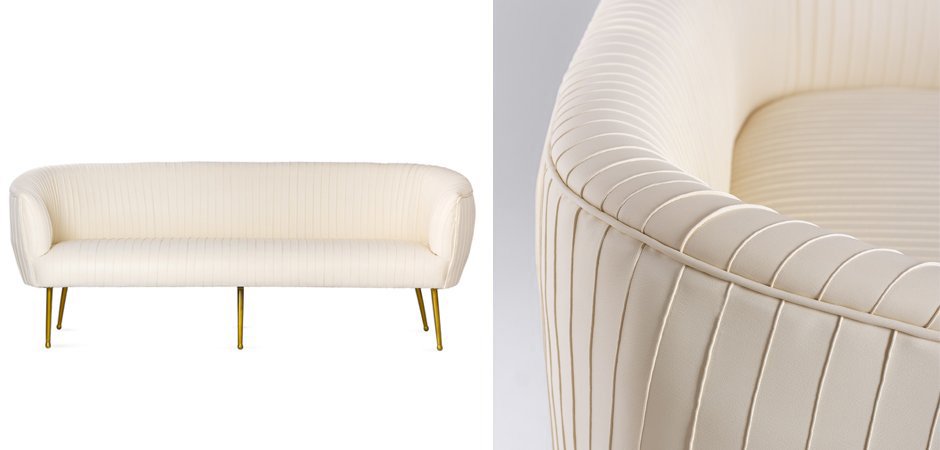 Софа Souffle Settee Leather ivory leather Софа Souffle Settee Leather ivory leather - Loft-Concept в Волгограде