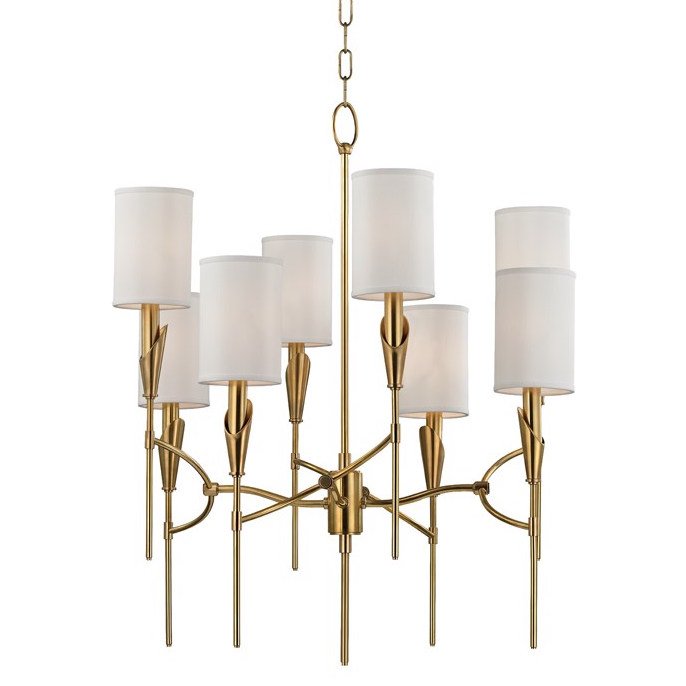 Люстра TATE Chandelier 1304-AGB Латунь Белый Люстра TATE Chandelier 1304-AGB Латунь Белый в Волгограде | Loft Concept
