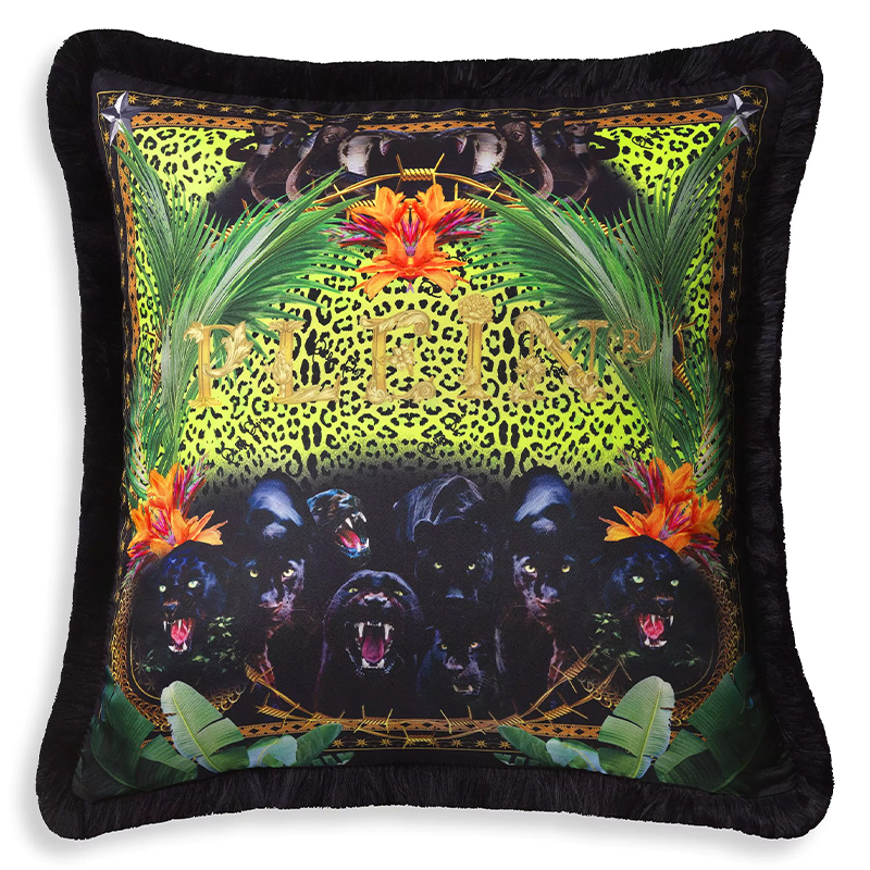 Подушка Philipp Plein Cushion Silk Jungle 50 x 50 Черный Мульти Подушка Philipp Plein Cushion Silk Jungle 50 x 50 Черный Мульти в Волгограде | Loft Concept