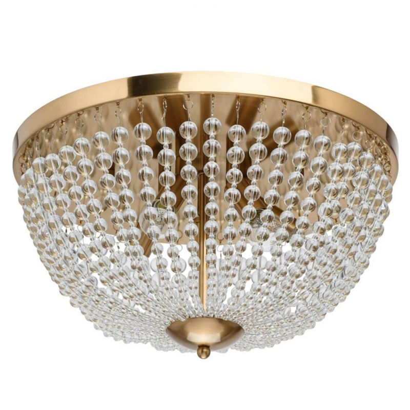 Потолочный светильник Virginia Clear Beads ceiling Gold S Золотой Прозрачное Стекло Потолочный светильник Virginia Clear Beads ceiling Gold S Золотой Прозрачное Стекло в Волгограде | Loft Concept