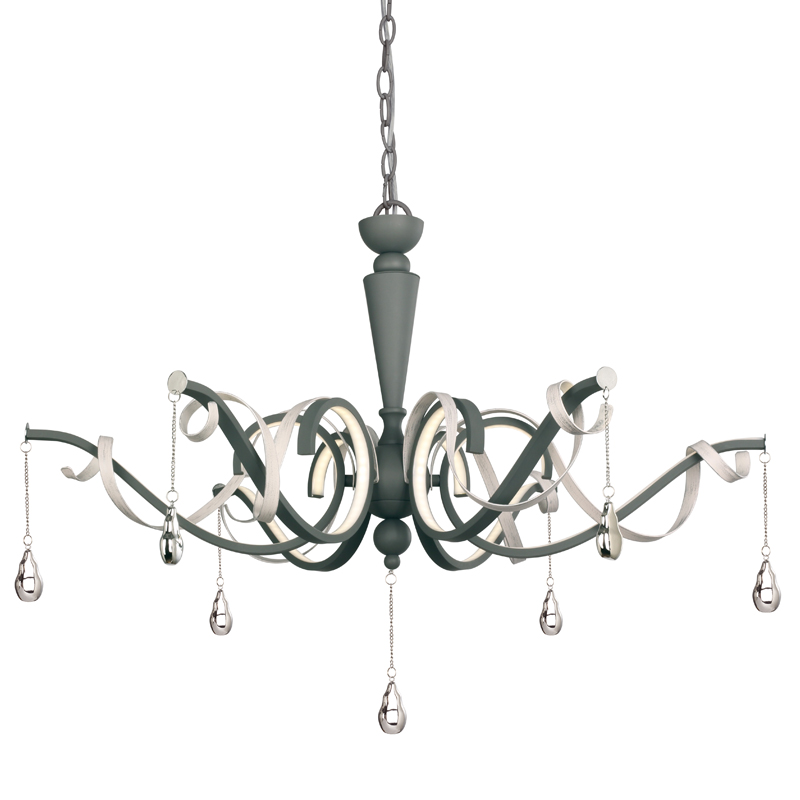 Люстра Morris Chandelier black Черный Хром Белый винтажная патина Люстра Morris Chandelier black Черный Хром Белый винтажная патина в Волгограде | Loft Concept