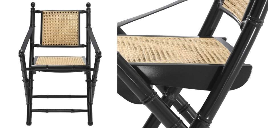 Стул Eichholtz Folding Chair Bolsena Black Стул Eichholtz Folding Chair Bolsena Black - Loft-Concept в Волгограде