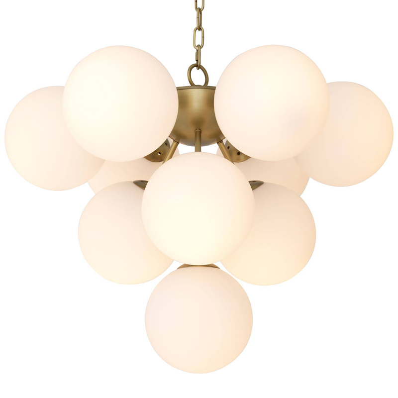 Люстра Eichholtz Chandelier Icaro Латунь Античная полированная Белый Люстра Eichholtz Chandelier Icaro Латунь Античная полированная Белый в Волгограде | Loft Concept