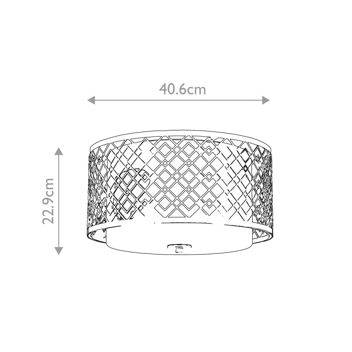 Потолочный светильник золотого цвета с каркасом в виде геометрических ромбов Elstead Lighting в Волгограде