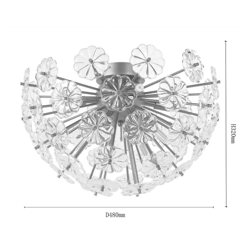 Потолочный Светильник Glass Flowers Sputnik Ceiling Потолочный Светильник Glass Flowers Sputnik Ceiling в Волгограде