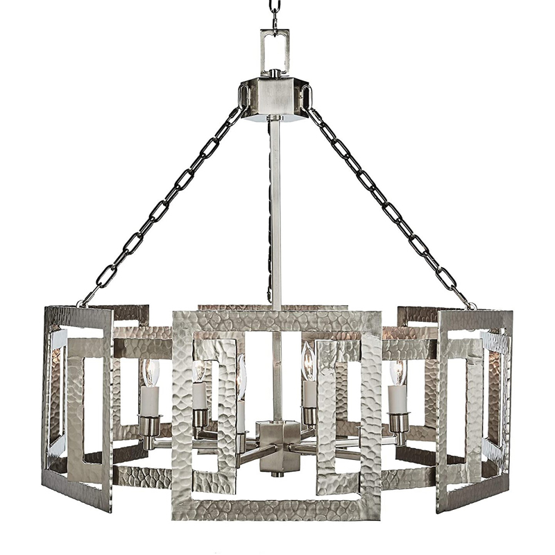 Люстра Textured Cage Pendant Lamp Silver Chandelier Серебряный Люстра Textured Cage Pendant Lamp Silver Chandelier Серебряный в Волгограде | Loft Concept