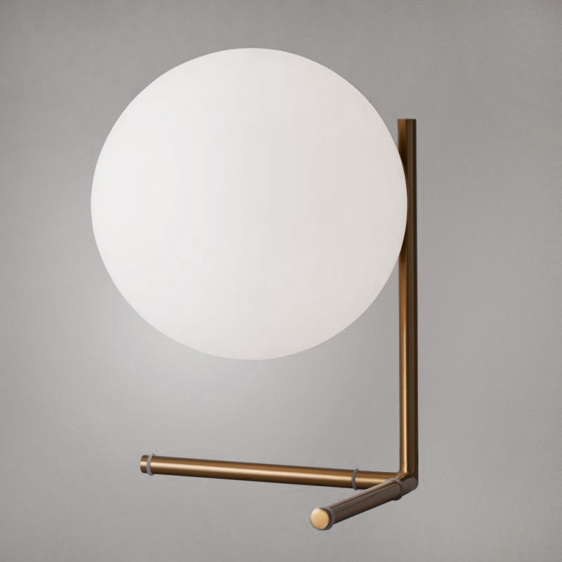 Настольная лампа IC Lighting Flos Table brass Латунь Прозрачный белый Настольная лампа IC Lighting Flos Table brass Латунь Прозрачный белый в Волгограде | Loft Concept