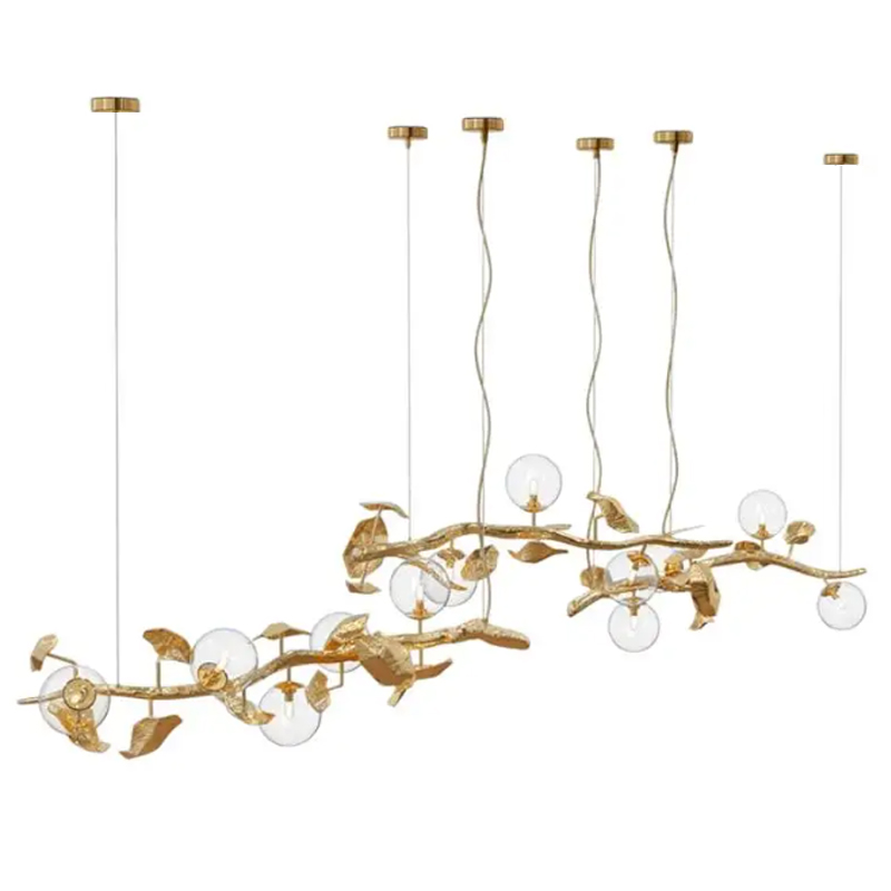 Люстра Modern Contemporary Hera Suspension Lamp Латунь Прозрачный Люстра Modern Contemporary Hera Suspension Lamp Латунь Прозрачный в Волгограде | Loft Concept