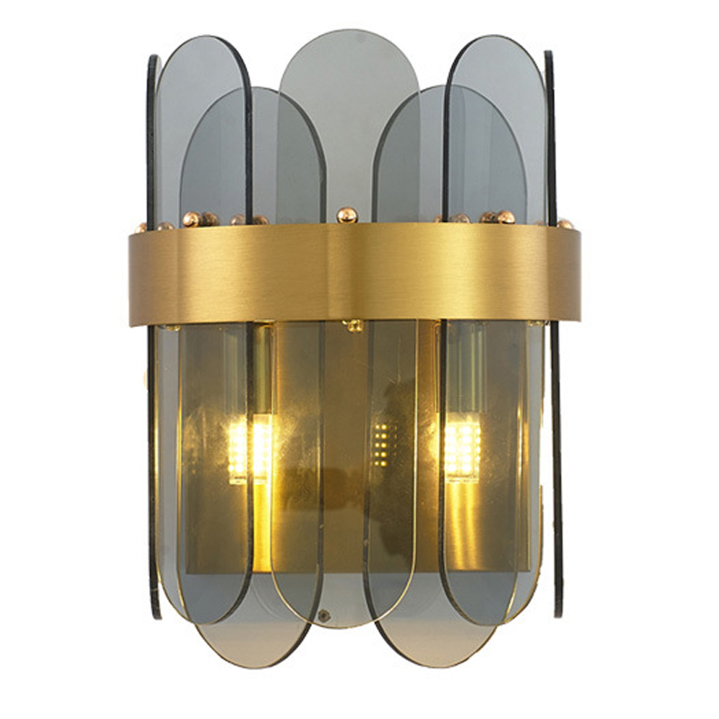 Бра Blount Smokey Wall Lamp Светло-серый Латунь Бра Blount Smokey Wall Lamp Светло-серый Латунь в Волгограде | Loft Concept