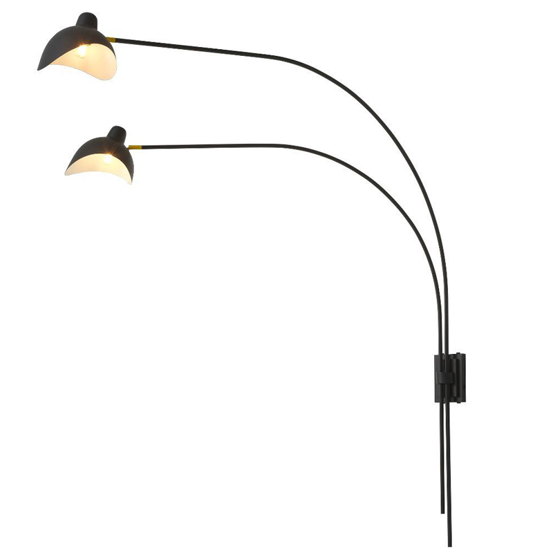 Бра Eichholtz Wall Lamp Mitch Black Черный Латунь Античная полированная Бра Eichholtz Wall Lamp Mitch Black Черный Латунь Античная полированная в Волгограде | Loft Concept