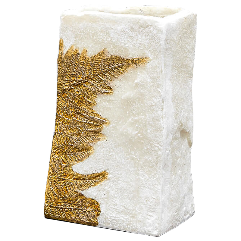 Ваза Ancient Fossil Vase 23 см Белый Золотой Ваза Ancient Fossil Vase 23 см Белый Золотой в Волгограде | Loft Concept