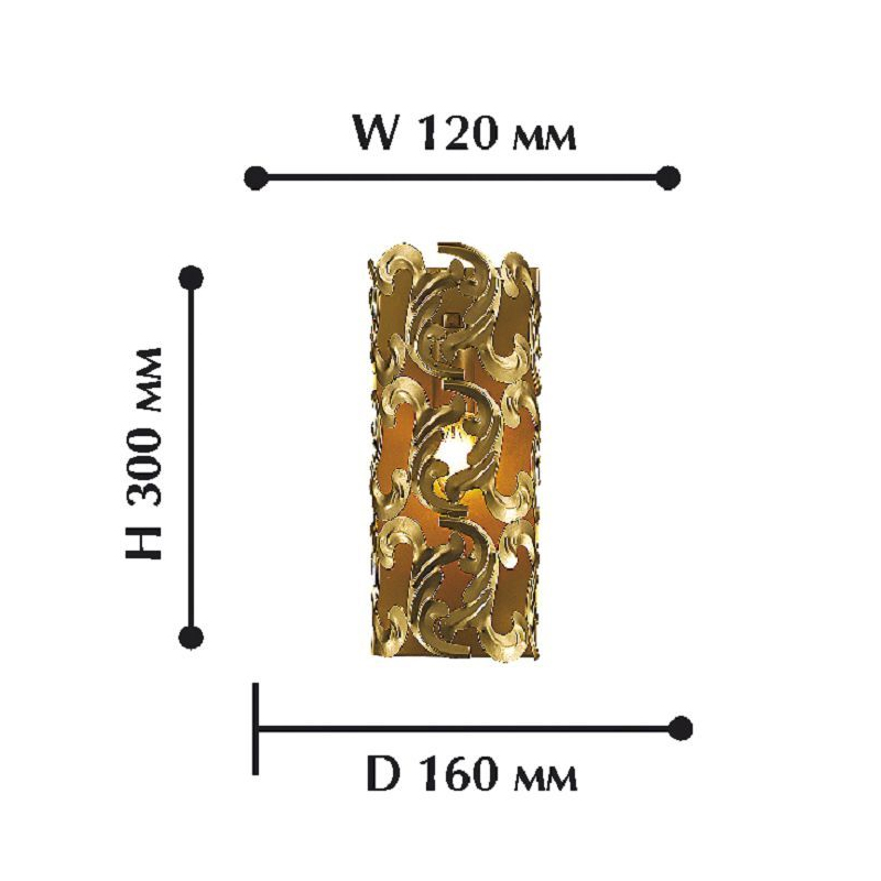 Ажурное бра цвета золота Gold Leaves Ажурное бра цвета золота Gold Leaves в Волгограде