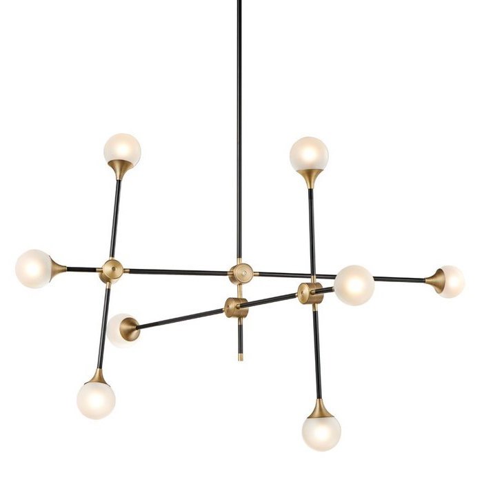 Люстра Baton Chandelier Large Черный Белый Латунь Люстра Baton Chandelier Large Черный Белый Латунь в Волгограде | Loft Concept