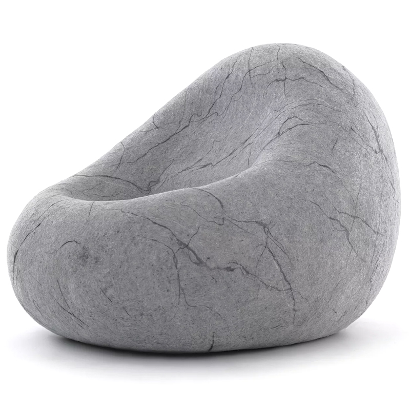 Кресло - Камень из Валяной шерсти KATSU STONE CAPSULE Серый Светло-серый в Волгограде | Loft Concept 