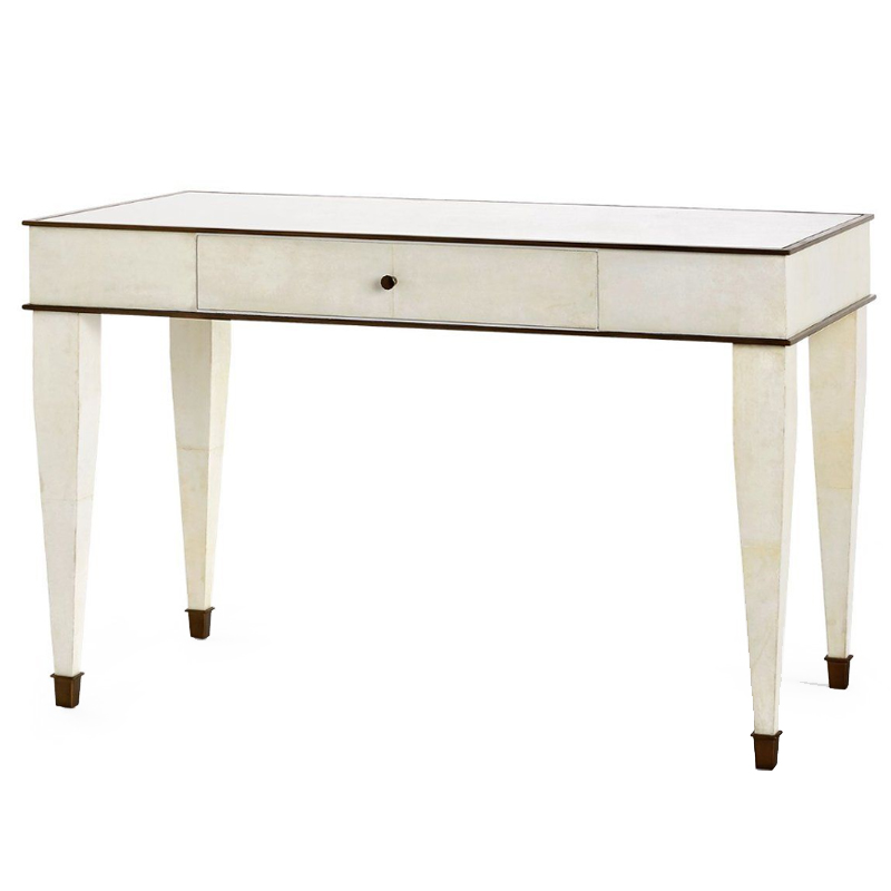 Рабочий стол BCHRISTINE DESK IN WHITE Молочный Темная бронза винтаж Рабочий стол BCHRISTINE DESK IN WHITE Молочный Темная бронза винтаж в Волгограде | Loft Concept