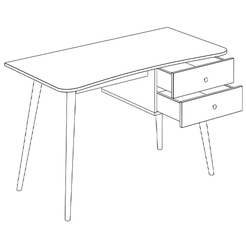 Письменный стол с принтом на ящиках Elise Desk Письменный стол с принтом на ящиках Elise Desk в Волгограде