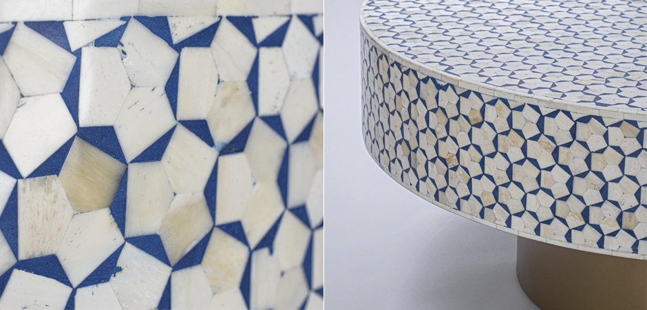 Стол голубой отделка кость BONE INLAY COFFEE TABLE Стол голубой отделка кость BONE INLAY COFFEE TABLE - Loft-Concept в Волгограде