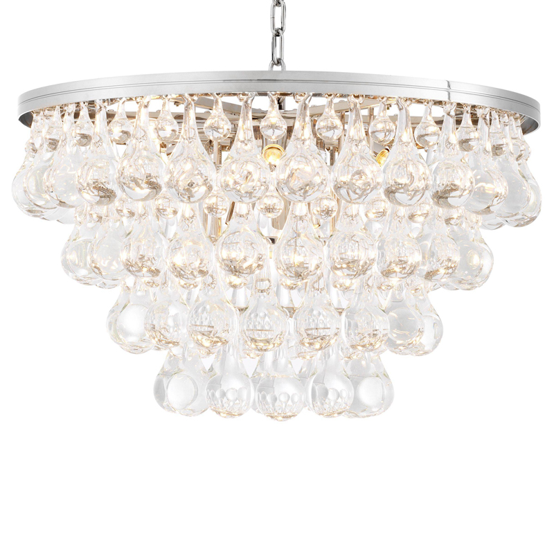Люстра Eichholtz Chandelier Bolzano Никель Прозрачный Люстра Eichholtz Chandelier Bolzano Никель Прозрачный в Волгограде | Loft Concept