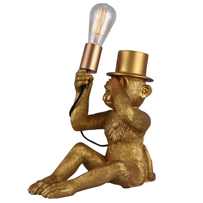 Настольная лампа Circus Monkey Table lamp Золотой Черный Настольная лампа Circus Monkey Table lamp Золотой Черный в Волгограде | Loft Concept