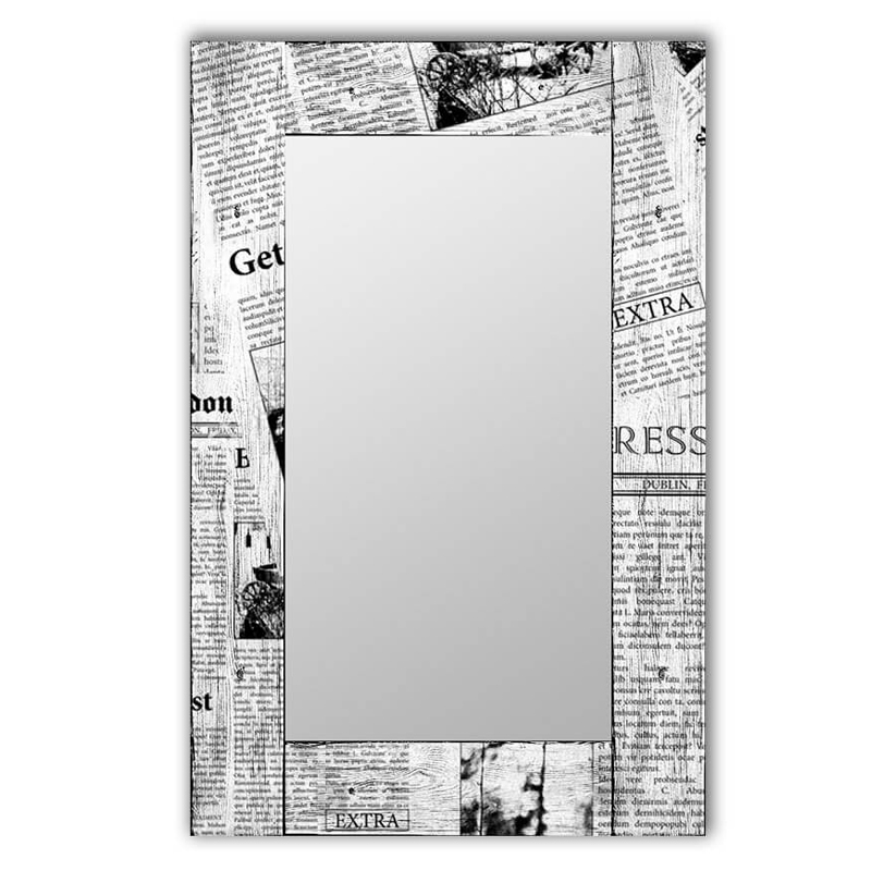 Зеркало Newspaper Черно-белый Зеркало Newspaper Черно-белый в Волгограде | Loft Concept