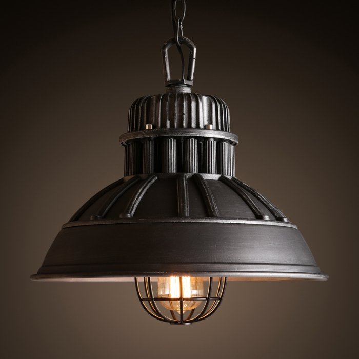 Подвесной светильник Loft Industrial Metal Cage Elder Черный Подвесной светильник Loft Industrial Metal Cage Elder Черный в Волгограде | Loft Concept