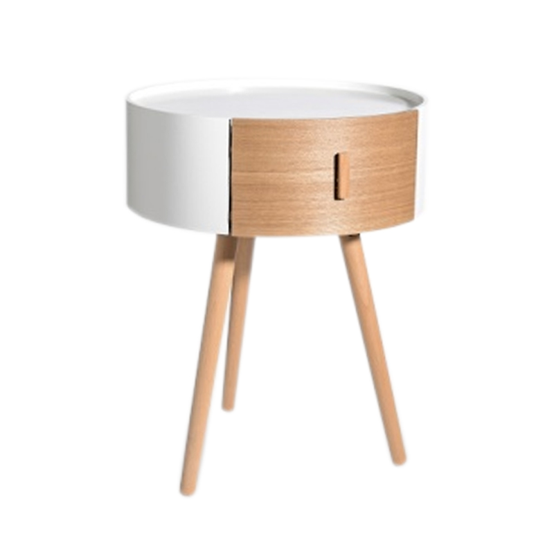 Тумбочка Stockholm White & Beige Сircle Белый Бежевый Тумбочка Stockholm White & Beige Сircle Белый Бежевый в Волгограде | Loft Concept