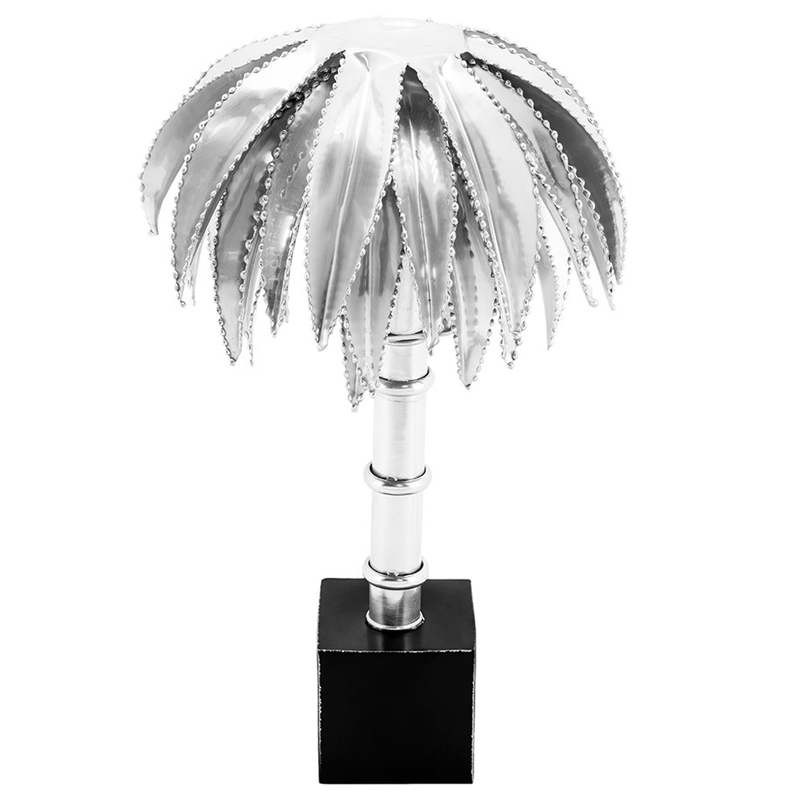 Настольная лампа TABLE LAMP PALMERY silver 30 Серебряный Черный Настольная лампа TABLE LAMP PALMERY silver 30 Серебряный Черный в Волгограде | Loft Concept