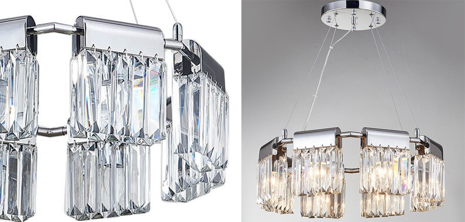 Люстра Crystal Pendants chrome 8 Люстра Crystal Pendants chrome 8 - Loft-Concept в Волгограде