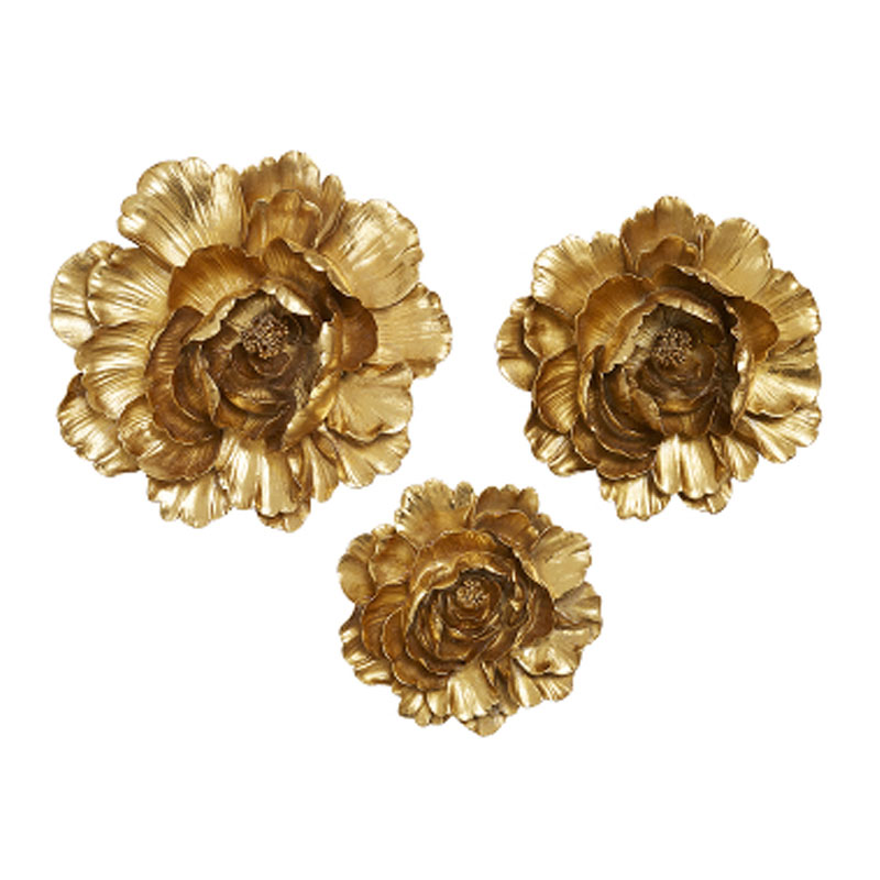 Аксессуар на стену Decor Flowers Rose Hip gold Золотой Аксессуар на стену Decor Flowers Rose Hip gold Золотой в Волгограде | Loft Concept