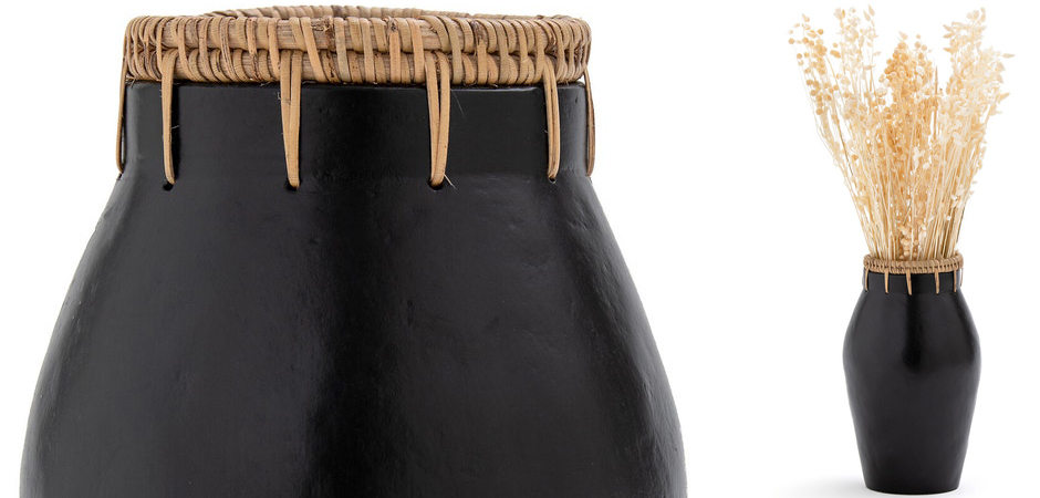 Ваза Ceramic Vase & Rattan D15 Ваза Ceramic Vase & Rattan D15 - Loft-Concept в Волгограде