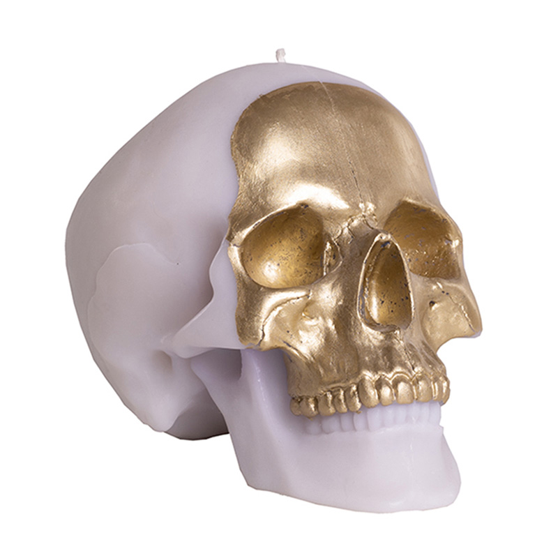 Свеча Gold Skull Белый Золотой Свеча Gold Skull Белый Золотой в Волгограде | Loft Concept