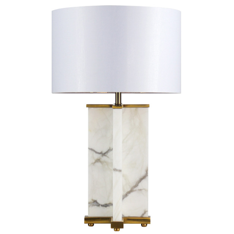 Настольная лампа Cecily Marble Table Lamp Белый Белый Мрамор Bianco Латунь Настольная лампа Cecily Marble Table Lamp Белый Белый Мрамор Bianco Латунь в Волгограде | Loft Concept