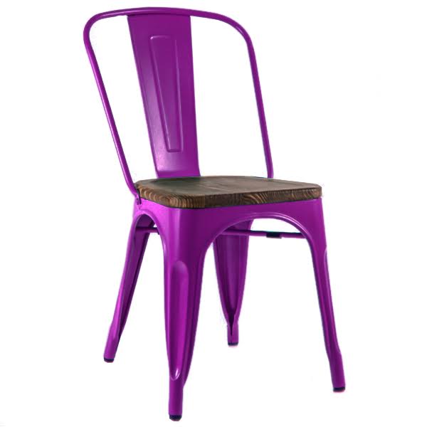 Кухонный стул Tolix Chair Wood Purple Пурпурный Пурпурный Коричневый Кухонный стул Tolix Chair Wood Purple Пурпурный Пурпурный Коричневый в Волгограде | Loft Concept