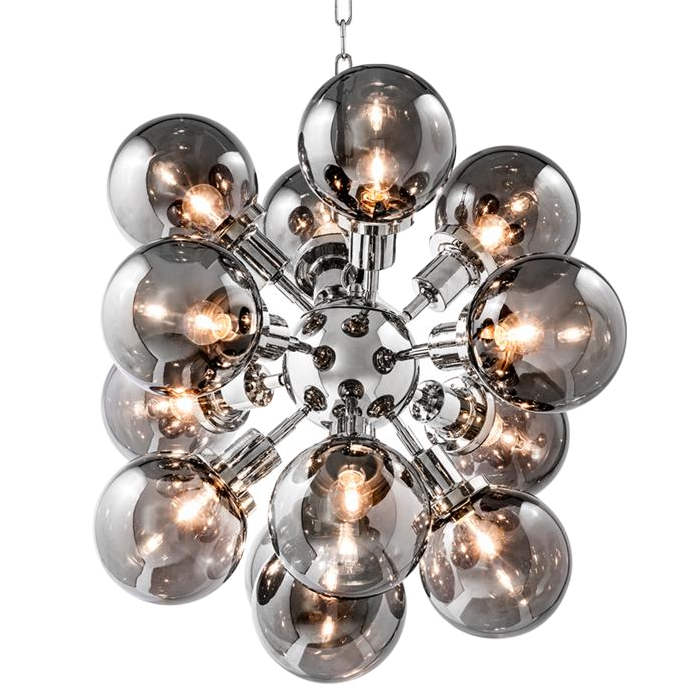 Люстра Chandelier Ludlow Nickel Никель Дымчатый (Smoke) Люстра Chandelier Ludlow Nickel Никель Дымчатый (Smoke) в Волгограде | Loft Concept