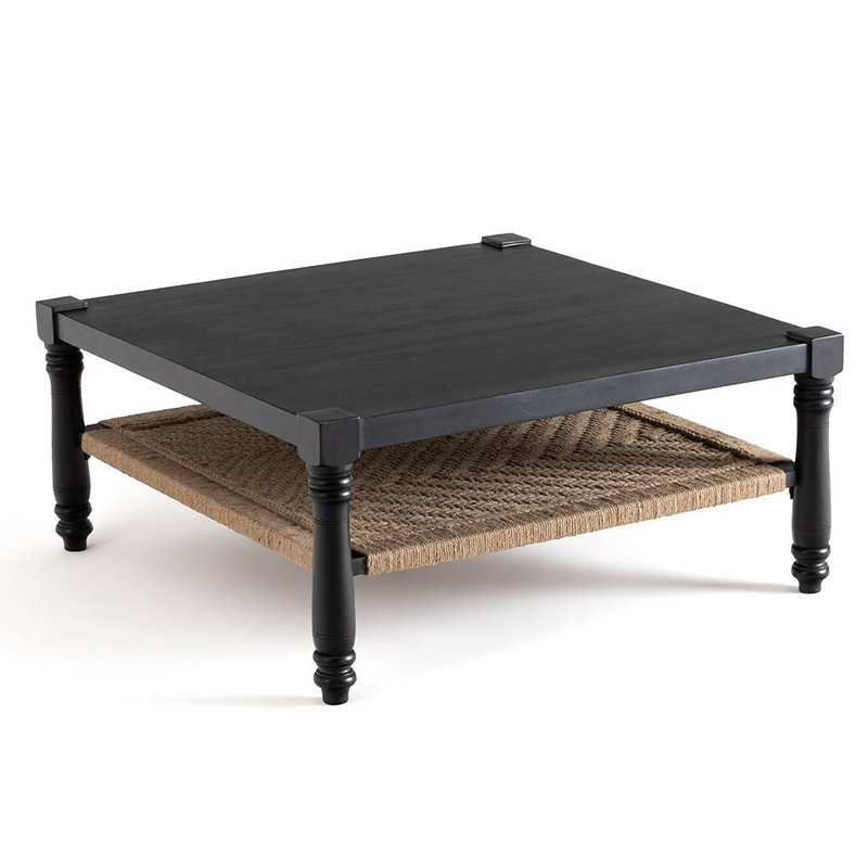 Кофейный стол Didrik Wicker Coffee Table Черный Коричневый Кофейный стол Didrik Wicker Coffee Table Черный Коричневый в Волгограде | Loft Concept