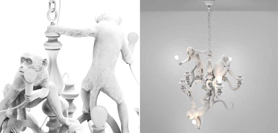 Люстра Seletti Monkey Chandelier White Люстра Seletti Monkey Chandelier White - Loft-Concept в Волгограде