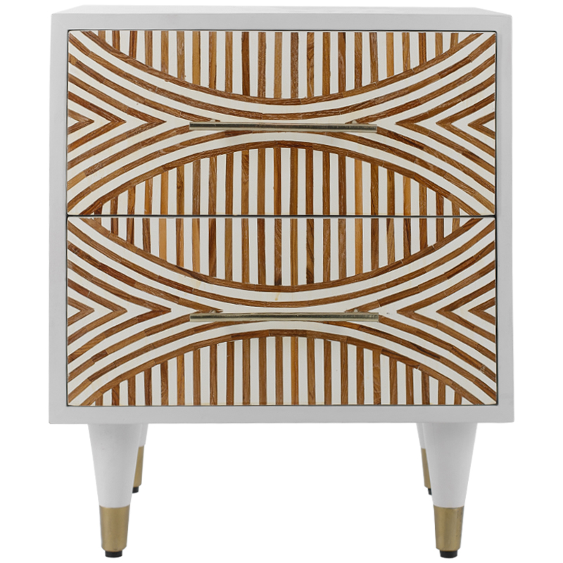 Тумба Arc Bedside Table Белый Коричневый Латунь Тумба Arc Bedside Table Белый Коричневый Латунь в Волгограде | Loft Concept
