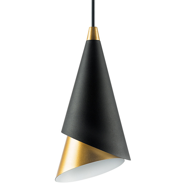 Подвесной светильник Lucio Black and Gold One Черный Золотой Подвесной светильник Lucio Black and Gold One Черный Золотой в Волгограде | Loft Concept