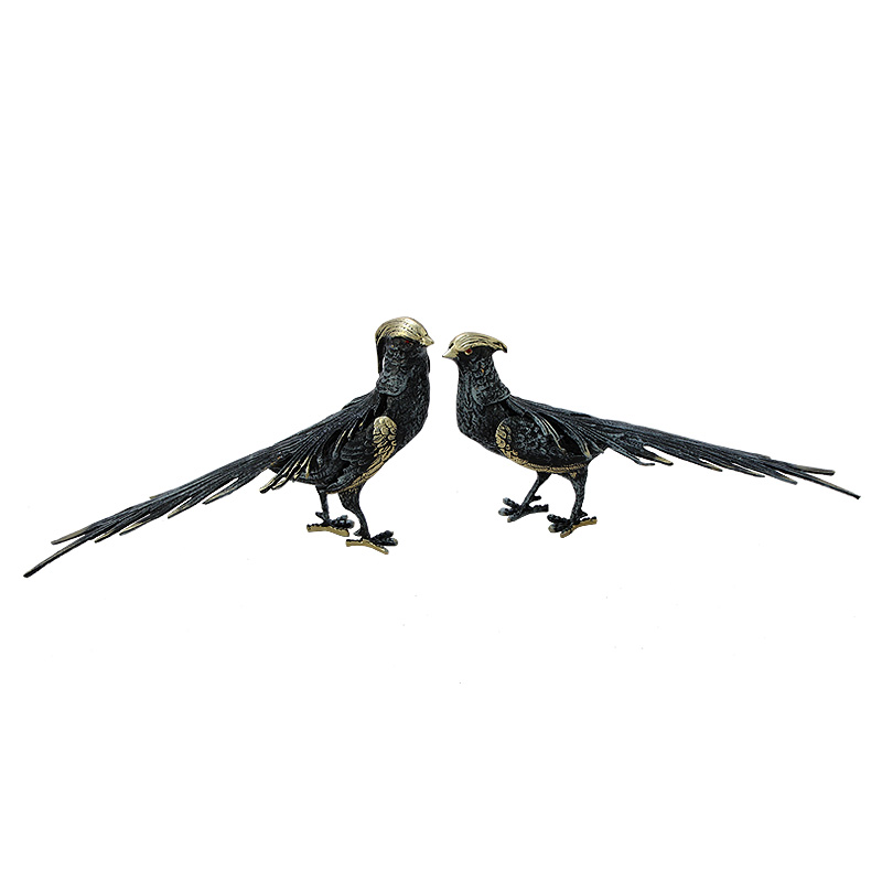 Статуэтка бронзовая пара Фазаны синие Bronze Birds Бронза Синий Статуэтка бронзовая пара Фазаны синие Bronze Birds Бронза Синий в Волгограде | Loft Concept