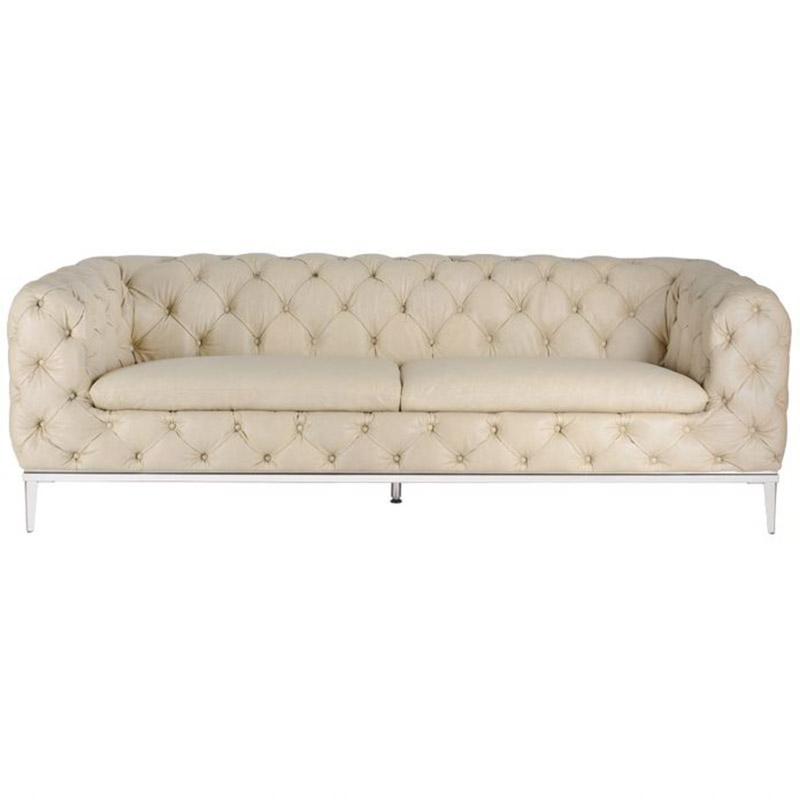 Диван Dorsten Sofa leather Молочный Диван Dorsten Sofa leather Молочный в Волгограде | Loft Concept