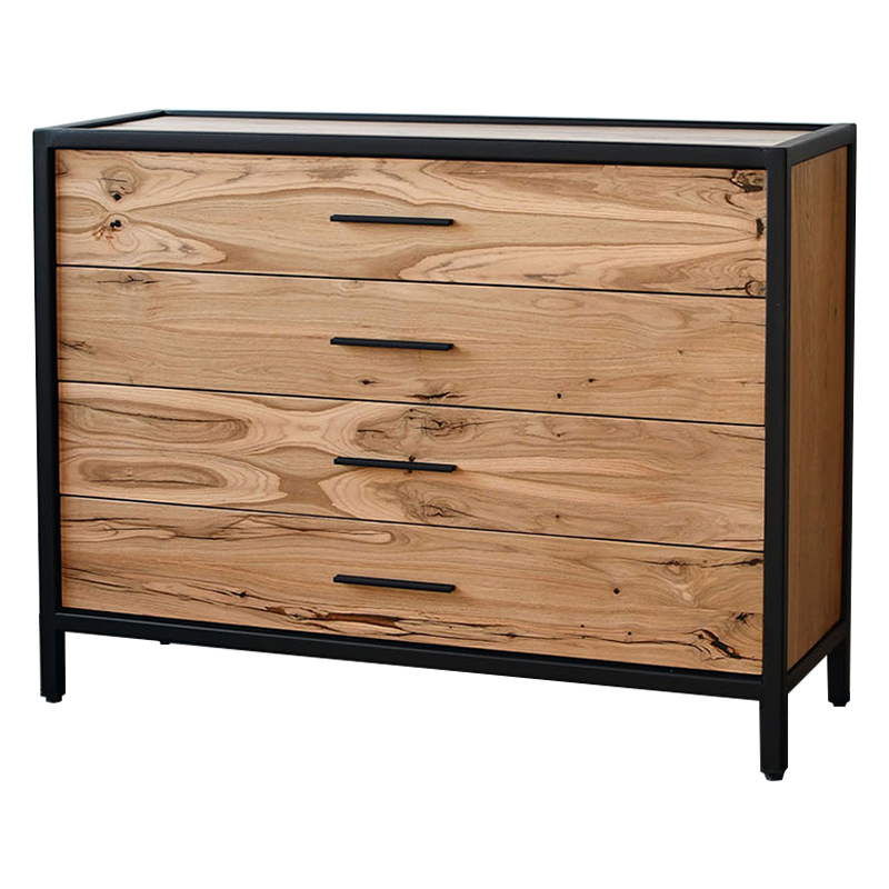 Комод в стиле лофт Irvine Industrial Metal Rust Chest of Drawers Древесина Черный Комод в стиле лофт Irvine Industrial Metal Rust Chest of Drawers Древесина Черный в Волгограде | Loft Concept