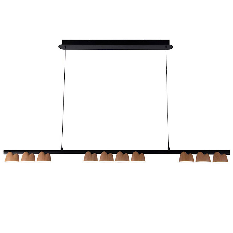 Люстра Collection Wooden Eco Light 135 Черный матовый Прозрачный в Волгограде | Loft Concept 