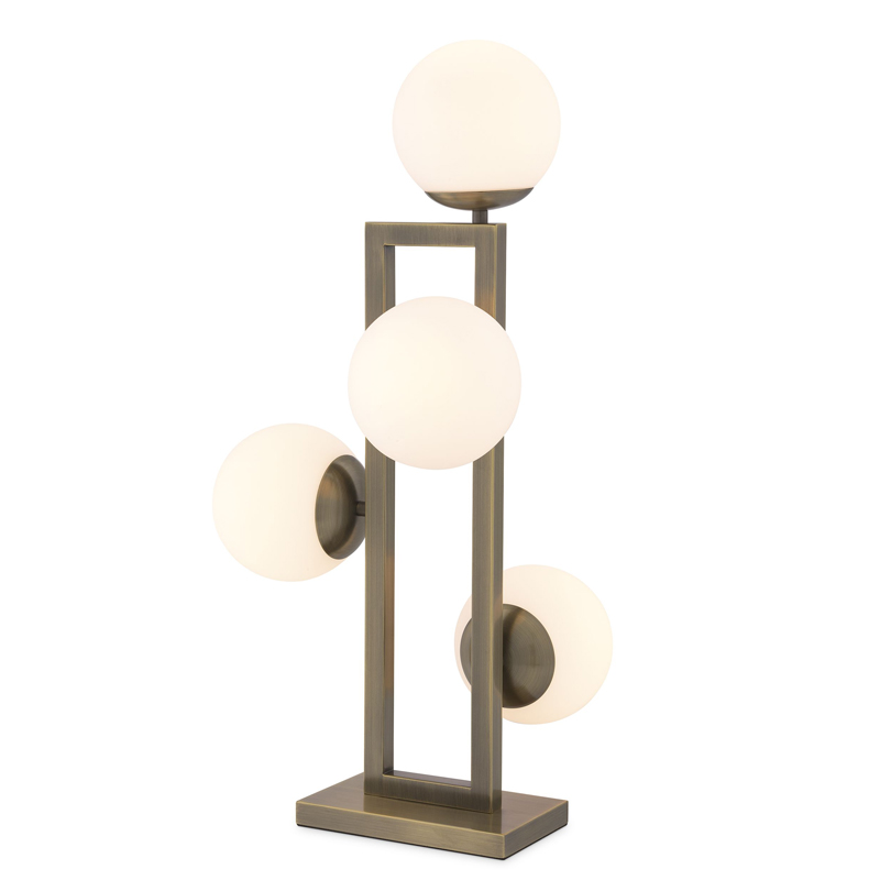 Настольная лампа Eichholtz Table Lamp Pascal brass Латунь Белое матовое стекло Настольная лампа Eichholtz Table Lamp Pascal brass Латунь Белое матовое стекло в Волгограде | Loft Concept