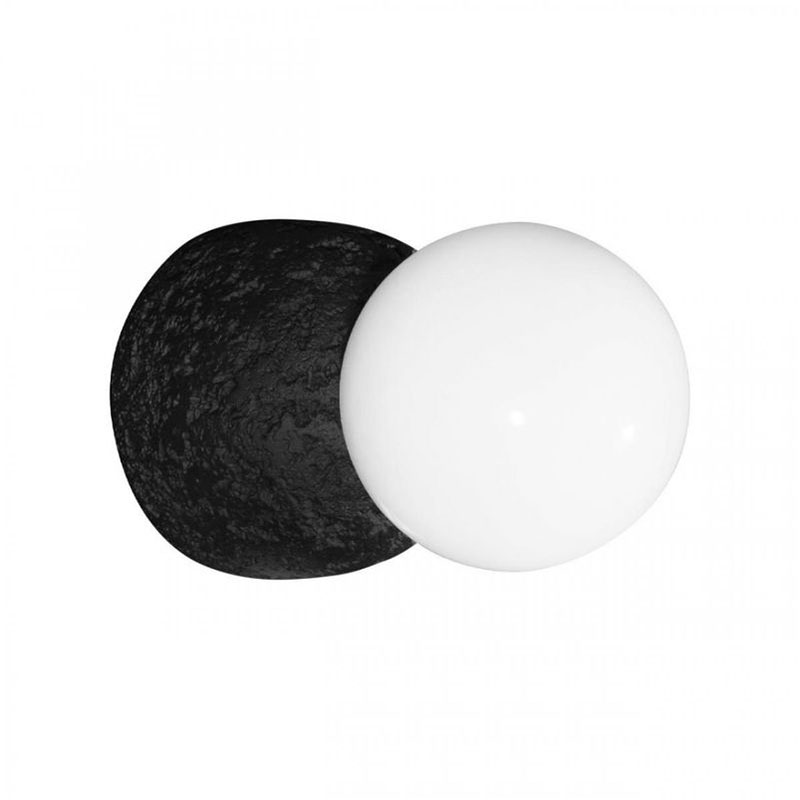Бра Sea foam Black диаметр 10 Белый Черный Бра Sea foam Black диаметр 10 Белый Черный в Волгограде | Loft Concept