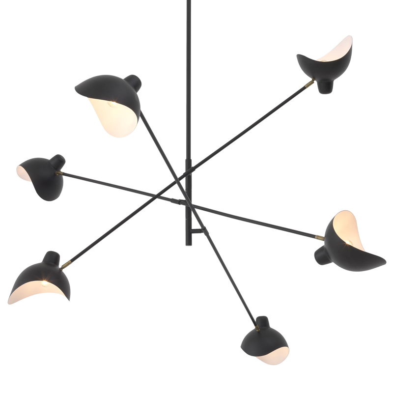 Люстра Eichholtz Chandelier Meryll Black Латунь Античная полированная Черный Люстра Eichholtz Chandelier Meryll Black Латунь Античная полированная Черный в Волгограде | Loft Concept