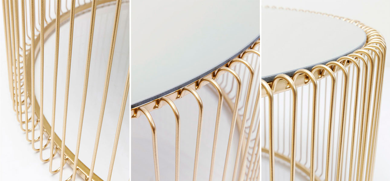 Кофейный столик золото круглый  Anthony - фото №1