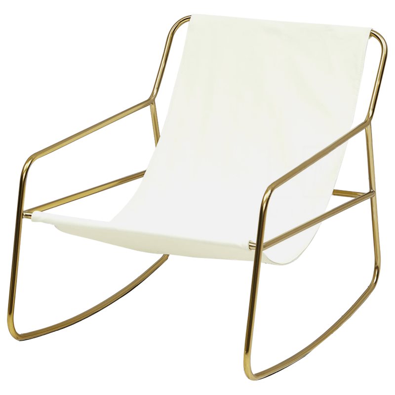 Кресло-качалка Etienne Chair Белый Золотой Кресло-качалка Etienne Chair Белый Золотой в Волгограде | Loft Concept