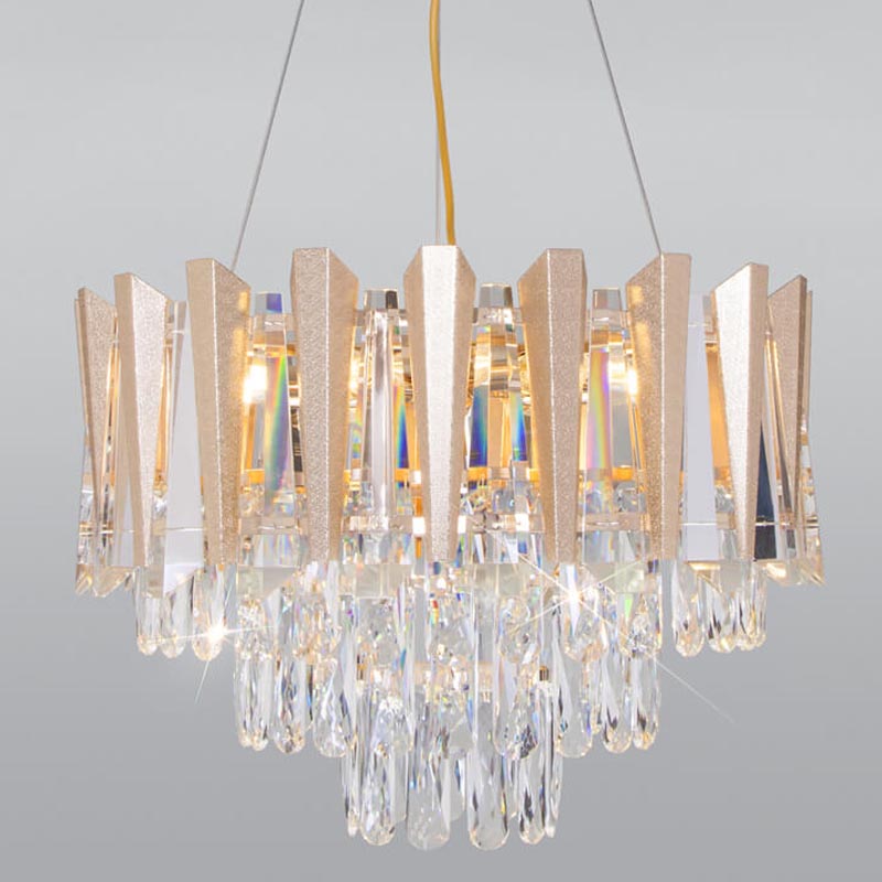 Люстра Crystal Edge Chandelier Прозрачный (Transparent) Золотой Люстра Crystal Edge Chandelier Прозрачный (Transparent) Золотой в Волгограде | Loft Concept