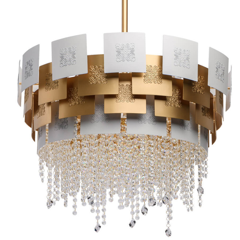 Люстра Engraving Plates White Gold Белый Золотой Люстра Engraving Plates White Gold Белый Золотой в Волгограде | Loft Concept